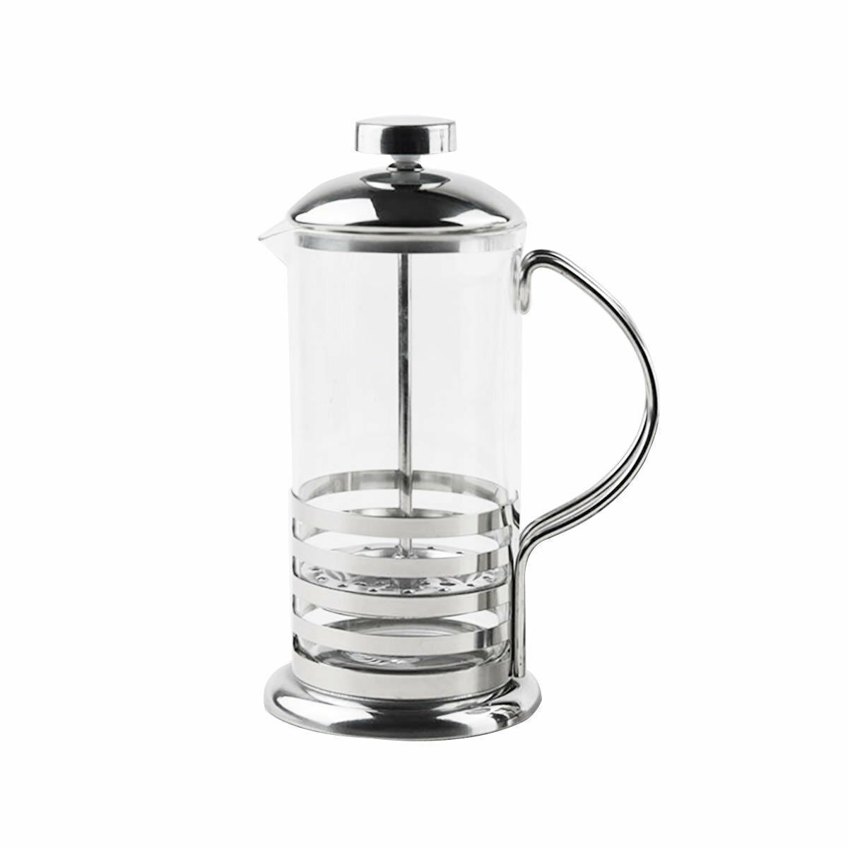 Coffee Maker Glass Stainless Steel Cafetiere French Filter Plunger 350Ml / 3-Cup