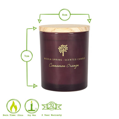 - Soy Wax Scented Candles - 130G - Cinnamon & Orange