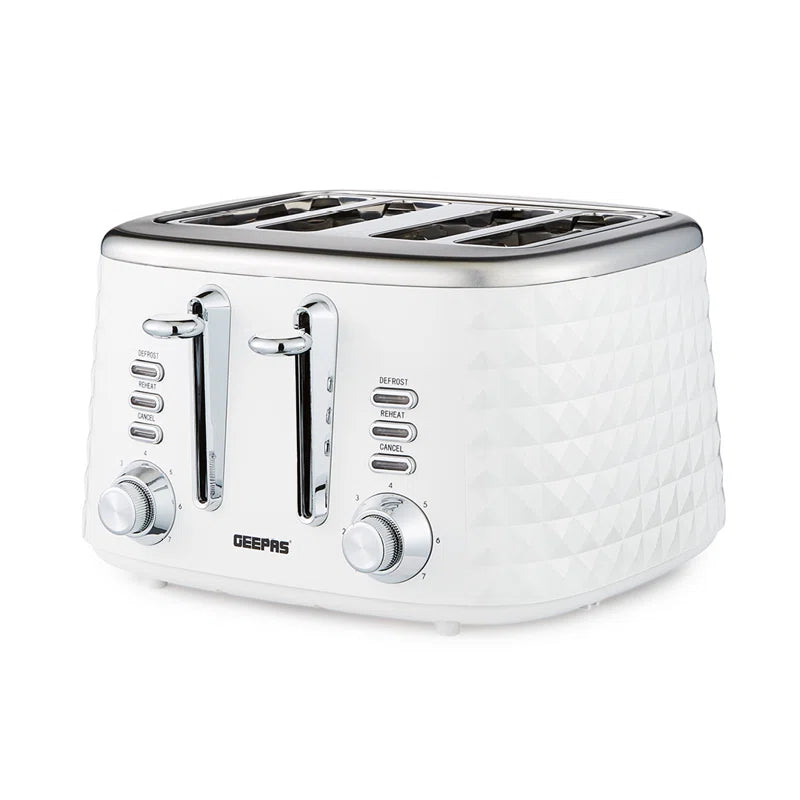 4 Slice Argyle Bread Toaster with 7 Level Browning Control, 1750W