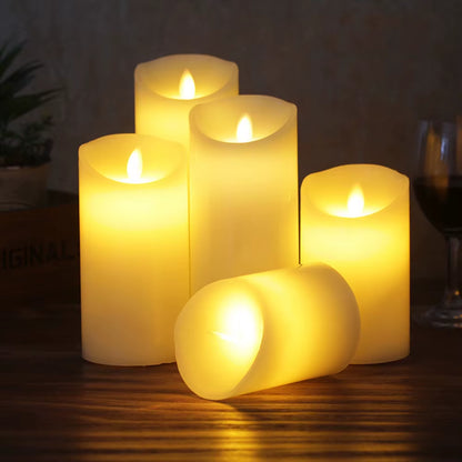 Remote Timer Flameless Votive Candles Lights Flickering LED Candlesticks Electric Window Candle Lights Christmas LED Tea Lights