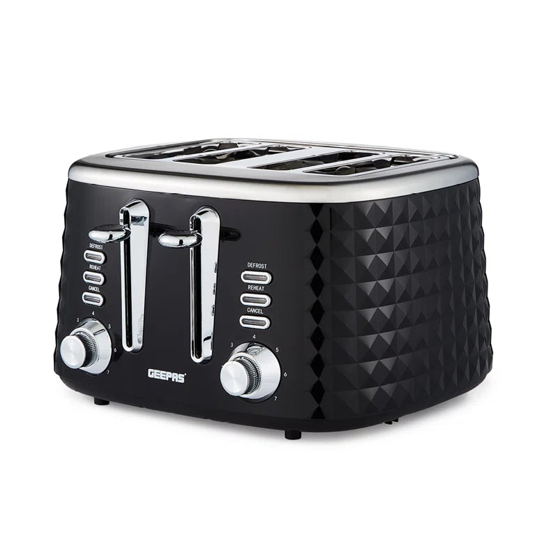 4 Slice Argyle Bread Toaster with 7 Level Browning Control, 1750W
