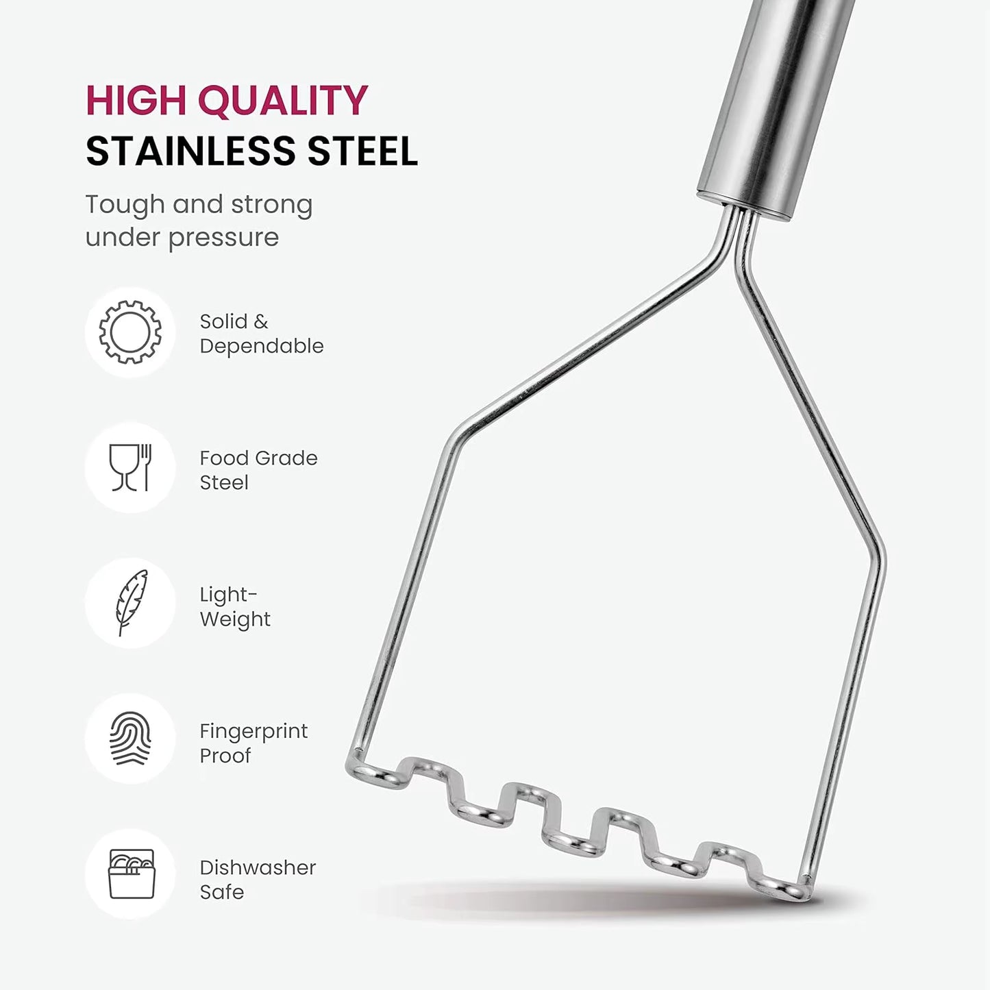 Finedine Stainless-Steel Kitchen Utensil Set - 10-Piece Premium Nonstick & Heat Resistant Gadgets, Turner