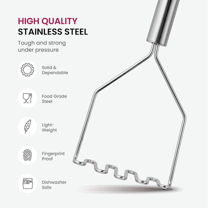 Finedine Stainless-Steel Kitchen Utensil Set - 10-Piece Premium Nonstick & Heat Resistant Gadgets, Turner