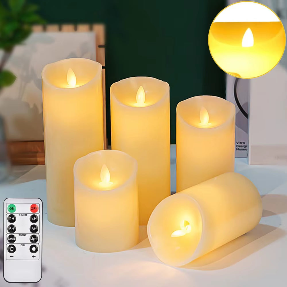 Remote Timer Flameless Votive Candles Lights Flickering LED Candlesticks Electric Window Candle Lights Christmas LED Tea Lights