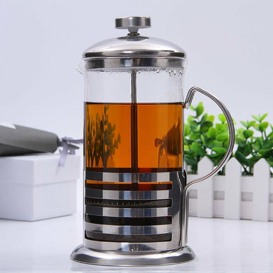 Coffee Maker Glass Stainless Steel Cafetiere French Filter Plunger 350Ml / 3-Cup