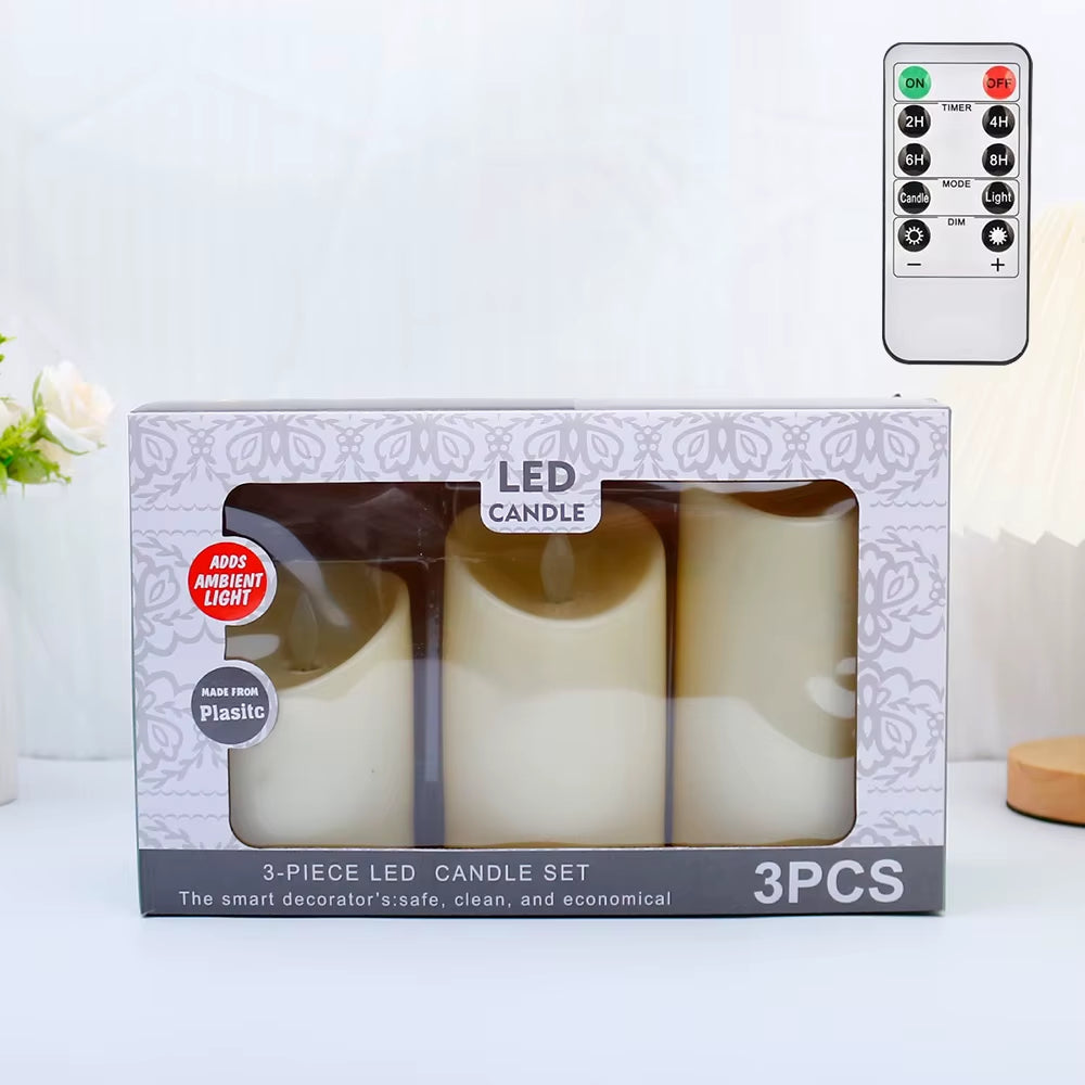 Remote Timer Flameless Votive Candles Lights Flickering LED Candlesticks Electric Window Candle Lights Christmas LED Tea Lights