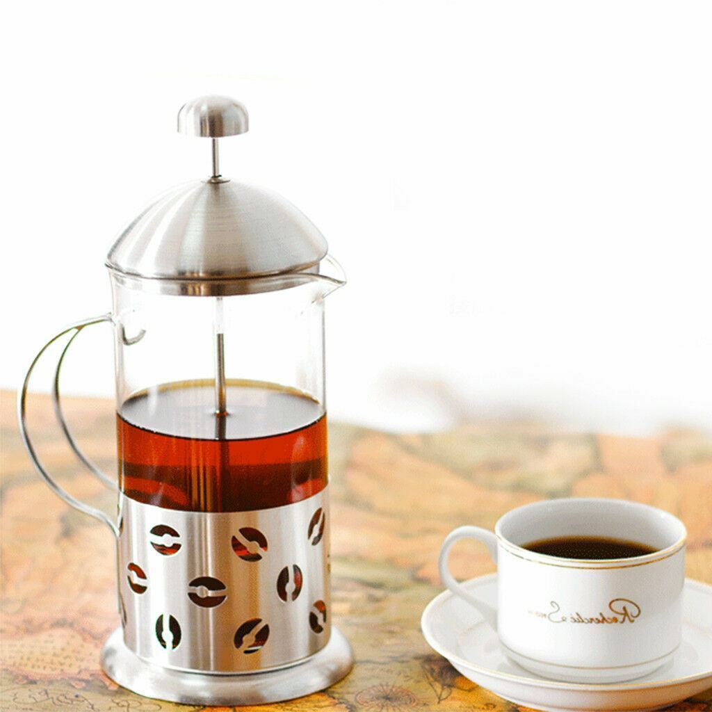 Coffee Maker Glass Stainless Steel Cafetiere French Filter Plunger 350Ml / 3-Cup