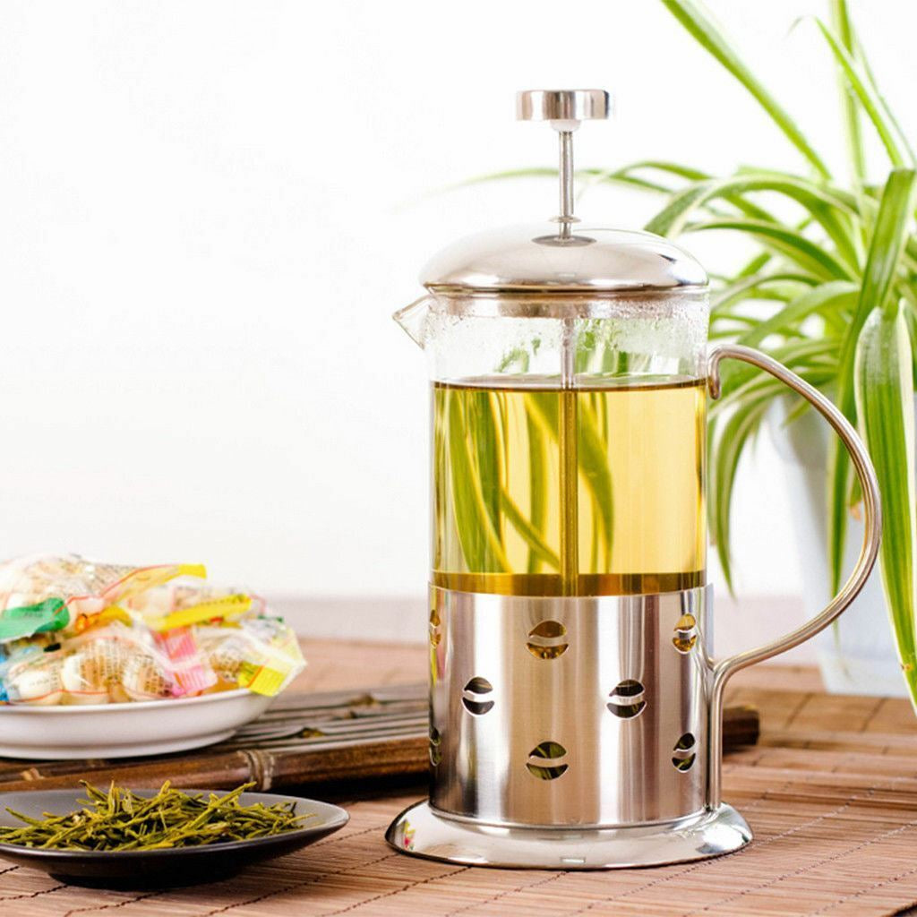 Coffee Maker Glass Stainless Steel Cafetiere French Filter Plunger 350Ml / 3-Cup