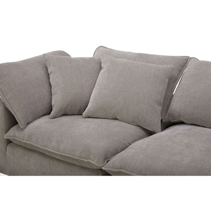Sereen Beige Fabric 6 Piece Modular Sofa