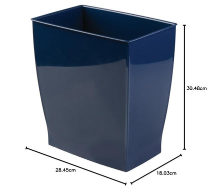Idesign Mono Rubbish Bin, Plastic, Navy, 4-Piece, 28.4 X 18.9 X 30.3 Cm