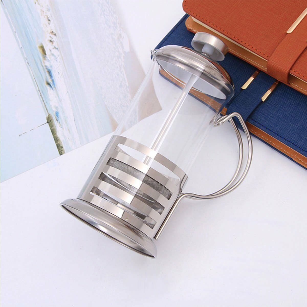 Coffee Maker Glass Stainless Steel Cafetiere French Filter Plunger 350Ml / 3-Cup