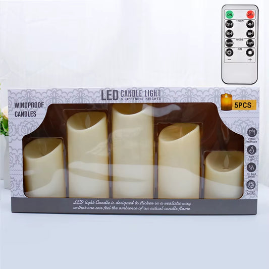Remote Timer Flameless Votive Candles Lights Flickering LED Candlesticks Electric Window Candle Lights Christmas LED Tea Lights