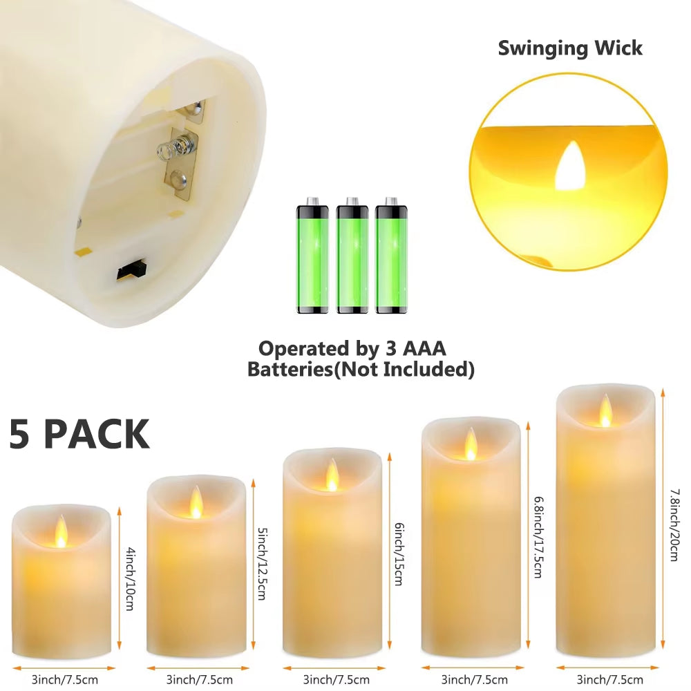 Remote Timer Flameless Votive Candles Lights Flickering LED Candlesticks Electric Window Candle Lights Christmas LED Tea Lights